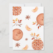 Invitation Aquarelle Une Cutie Pie Est Sur Le Chemin Baby sho (Dos)