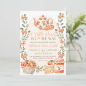 Invitation Aquarelle Une petite pêche est sur le chemin (Debout devant)