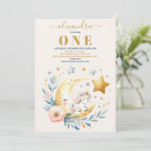 Invitation Aquarelle Unicorne Aquarelle Fille Anniversaire (Debout devant)