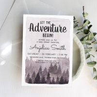 Aquarelle unique Peint Forêt Rustique Bébé Moteur