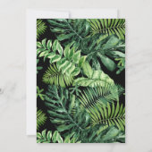 Invitation Aquarelle Variée Feuille été fête d'anniversaire (Dos)