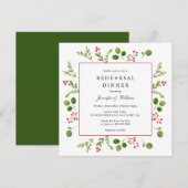 Invitation Aquarelle Végétation hivernale Cadres de répétitio (Devant / Derrière)