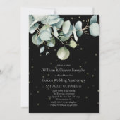 Invitation Aquarelle Verdure 50e anniversaire de Mariage (Devant)
