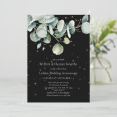 Invitation Aquarelle Verdure 50e anniversaire de Mariage (Debout devant)