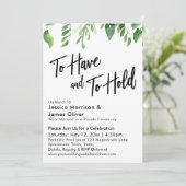 Invitation Aquarelle Verdure à avoir et à tenir la réception (Debout devant)