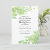 Invitation Aquarelle Verdure Bridal ou Baby shower virtuel (Debout devant)