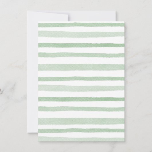 Invitation Aquarelle Verdure Citrouille 1er anniversaire (Dos)