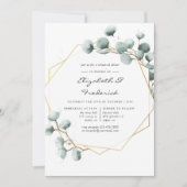 Invitation Aquarelle Verdure Dîner de répétition géométrique (Devant)