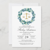 Invitation Aquarelle Verdure Droit de la couronne (Devant)