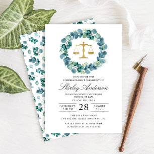 Invitation Aquarelle Verdure Droit de la couronne