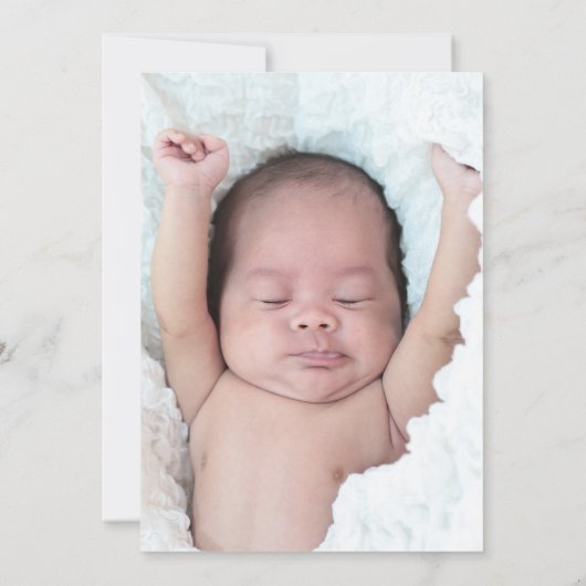 Invitation Aquarelle Verdure Dusty Blue Boy Baptême Photo (Dos)