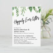 Invitation Aquarelle Verdure Écriture Manuscrite Heureusement (Debout devant)