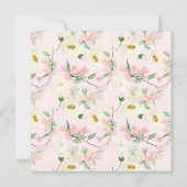 Invitation Aquarelle Verdure et rose Floral fête d'anniversai (Dos)