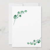 Invitation Aquarelle Verdure Eucalyptus Baby Sprinkel (Dos)