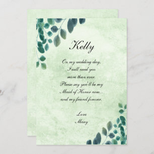 Invitation Aquarelle Verdure Eucalyptus Laisser Maid Of Honor