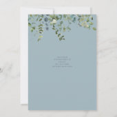 Invitation Aquarelle Verdure Fête des mariées bleu Dusty (Dos)