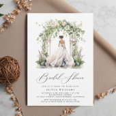 Invitation Aquarelle Verdure Fête des mariées florale