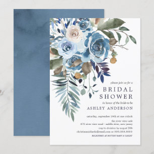 Invitation Aquarelle Verdure & Fête des mariées rose Florale