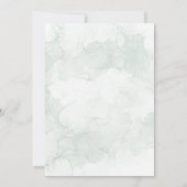 Invitation Aquarelle verdure feuillage feuille mariage (Dos)