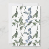 Invitation Aquarelle Verdure Feuille 70e anniversaire (Dos)