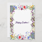 Invitation Aquarelle Verdure Feuille Flore Chasse aux oeufs d (Dos)