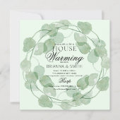 Invitation Aquarelle Verdure Ménage (Devant)