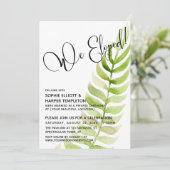 Invitation Aquarelle Verdure Nous nous sommes enfuis ! Après- (Debout devant)