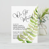 Invitation Aquarelle Verdure Nous nous sommes mariés ! Après- (Debout devant)