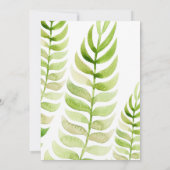 Invitation Aquarelle Verdure Nous nous sommes mariés en secre (Dos)