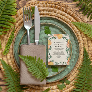 Invitation Aquarelle Verdure Orange Blossom Mariage moderne