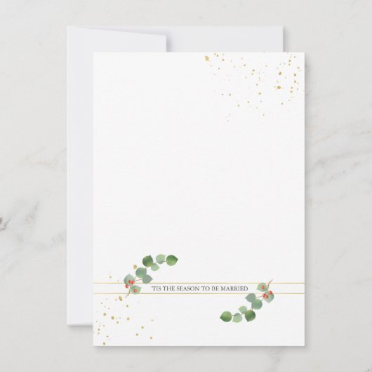 Invitation Aquarelle Verdure Répétition de Noël Dîner (Dos)