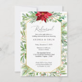 Invitation Aquarelle Verdure Répétition de Noël Dîner (Devant)