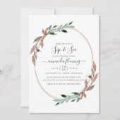 Invitation Aquarelle Verdure rustique Sip et voir (Devant)