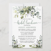 Invitation Aquarelle Verdure Sage Green Bridal Luncheon (Devant)