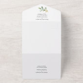 Invitation aquarelle verdure tout en un (Dehors)