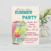 Invitation Aquarelle | Verre à cocktails | Soirée (Debout devant)