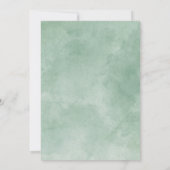 Invitation Aquarelle Vert Baby shower de poussette et de nid (Dos)
