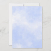 Invitation Aquarelle Vert Bleu Première Sainte Communion (Dos)