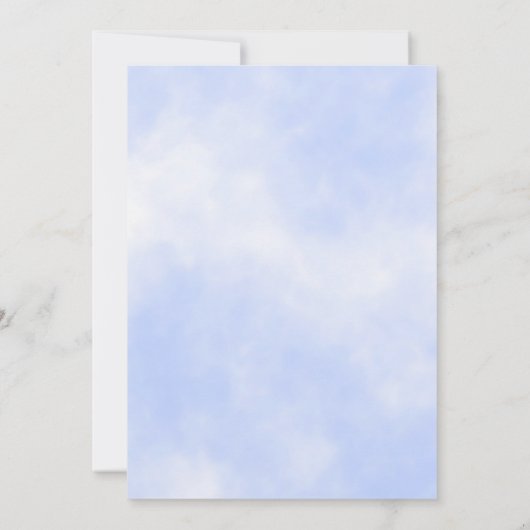 Invitation Aquarelle Vert Bleu Première Sainte Communion (Dos)