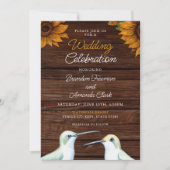 Invitation Aquarelle vert Colibri Floral Russe Mariage (Devant)