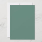 Invitation Aquarelle vert Eucalyptus Mariage or (Dos)