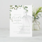 Invitation Aquarelle Vert Fête des mariées Mariage robe (Debout devant)