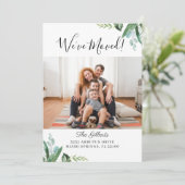 Invitation Aquarelle vert Fête du réchauffement de la maison  (Debout devant)