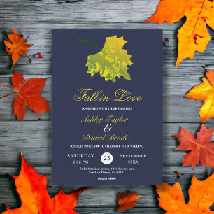 Invitation Aquarelle Vert Feuilles Bleu Floral Mariage