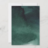 Invitation Aquarelle Vert Mariage moderne (Dos)