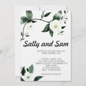 Invitation Aquarelle verte (Devant)