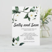 Invitation Aquarelle verte (Debout devant)