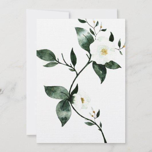 Invitation Aquarelle verte (Dos)