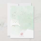Invitation Aquarelle verte à la menthe (Dos)