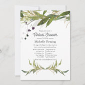 Invitation Aquarelle verte Baby shower virtuel (Devant)